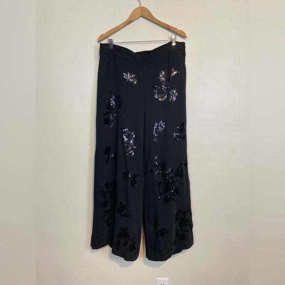 NWOT Chico’s Floral Sequin Wide Leg Pants - Picture 4 of 10